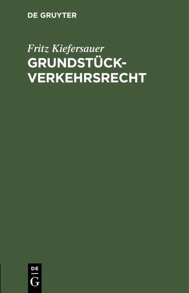 Grundstückverkehrsrecht (eBook, PDF)