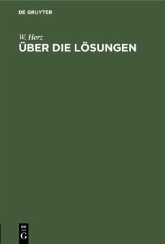 Über die Lösungen (eBook, PDF) - Herz, W.