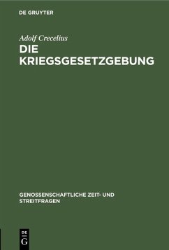 Cover Die Kriegsgesetzgebung (eBook, PDF)