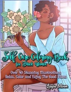 Self-Care Coloring Book for Black Women - Moon, Layla