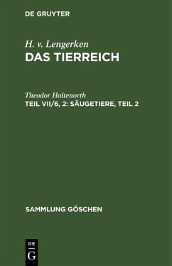 Säugetiere, Teil 2 (eBook, PDF) - Haltenorth, Theodor