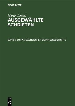 Cover Zur altsächsischen Stammesgeschichte (eBook, PDF)