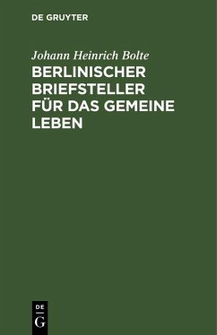 Cover Berlinischer Briefsteller für das gemeine Leben (eBook, PDF)