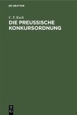 Die preussische Konkursordnung (eBook, PDF)