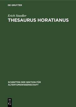 Thesaurus Horatianus (eBook, PDF) - Staedler, Erich