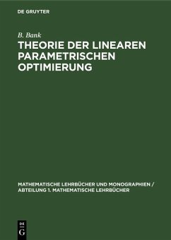 Cover Theorie der linearen parametrischen Optimierung (eBook, PDF)