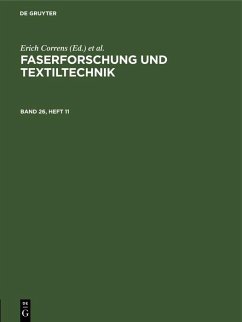 Cover Faserforschung und Textiltechnik. Band 26, Heft 11 (eBook, PDF)