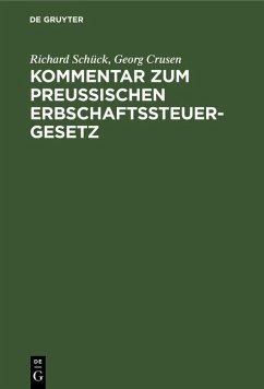 Cover Kommentar zum Preußischen Erbschaftssteuergesetz (eBook, PDF)