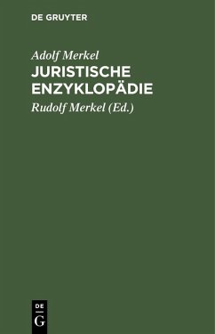 Juristische Enzyklopädie (eBook, PDF) - Merkel, Adolf