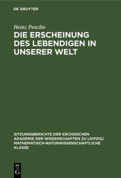 Cover Die Erscheinung des Lebendigen in unserer Welt (eBook, PDF)