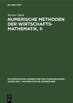 Cover Numerische Methoden der Wirtschaftsmathematik, II (eBook, PDF)