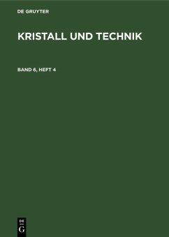 Cover Kristall und Technik. Band 6, Heft 4 (eBook, PDF)