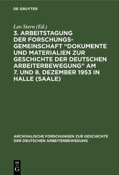 3. Arbeitstagung der Forschungsgemeinschaft 