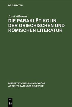 Cover Die Parakletikoi in der griechischen und römischen Literatur (eBook, PDF)
