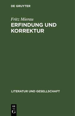 Erfindung und Korrektur (eBook, PDF) - Mierau, Fritz