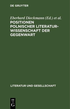 Positionen polnischer Literaturwissenschaft der Gegenwart (eBook, PDF)