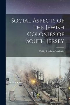 Social Aspects of the Jewish Colonies of South Jersey - Goldstein, Philip Reuben