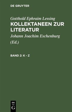 K - Z (eBook, PDF) - Lessing, Gotthold Ephraim