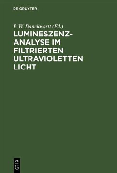 Cover Lumineszenz-Analyse im filtrierten ultravioletten Licht (eBook, PDF)