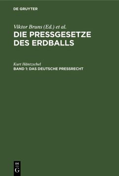 Cover Das Deutsche Preßrecht (eBook, PDF)