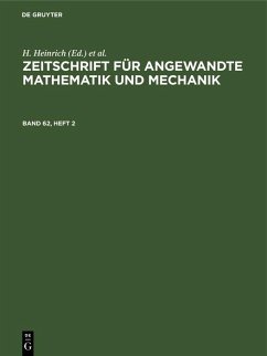 Zeitschrift für Angewandte Mathematik und Mechanik. Band 62, Heft 2 (eBook, PDF)