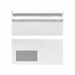 Herlitz Briefumschlag DIN lang selbstklebend mit Fenster weiß 100er Set