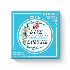 Live Laugh Loathe Cross Stitch Kit - Brass Monkey;Galison
