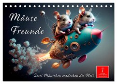 Mäuse Freunde (Tischkalender 2024 DIN A5 quer), CALVENDO Monatskalender - Roder, Peter