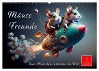 Mäuse Freunde (Wandkalender 2024 DIN A2 quer), CALVENDO Monatskalender