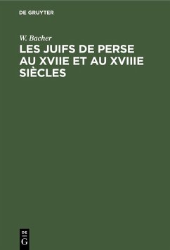 Cover Les Juifs de Perse au XVIIe et au XVIIIe siècles (eBook, PDF)