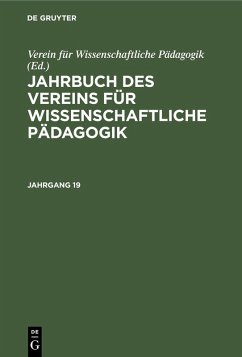 Jahrbuch des Vereins für Wissenschaftliche Pädagogik. Jahrgang 19 (eBook, PDF)