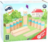 Small foot 12036 - Wikingerspiel Kubb Active, Holz, 21-Teile, König 30cm, play&fun