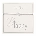 Armband - &quote;Be Happy&quote; - Edelstahl - Baum des Lebens