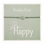 Armband - &quote;Be Happy&quote; - Edelstahl - Mandala des Glücks