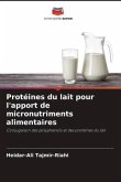 Protéines du lait pour l'apport de micronutriments alimentaires