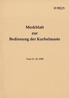 D 922/5 Merkblatt zur Bedienung der Kurbelmaste (eBook, ePUB)