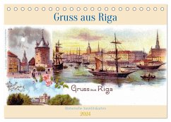 Gruss aus Riga - Historische Ansichtskarten (Tischkalender 2024 DIN A5 quer), CALVENDO Monatskalender