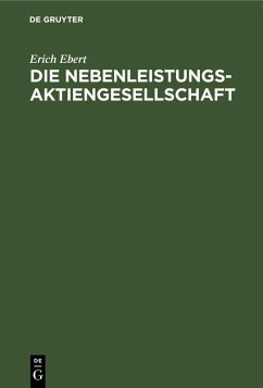 Die Nebenleistungs-Aktiengesellschaft Cover Die Nebenleistungs-Aktiengesellschaft