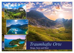 Traumhafte Orte - Berge, Seen und Meer (Tischkalender 2024 DIN A5 quer), CALVENDO Monatskalender
