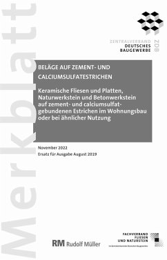 Cover Merkblatt Beläge auf Zement- und Calciumsulfatestrichen (PDF) 2022-11 (eBook, PDF)