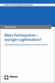 Mehr Partizipation - weniger Legitimation? (eBook, PDF)