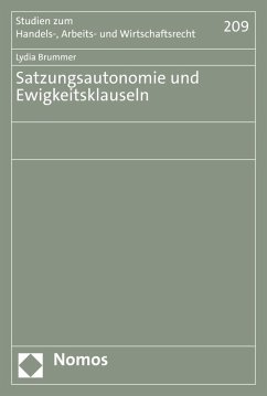 Satzungsautonomie und Ewigkeitsklauseln (eBook, PDF) - Brummer, Lydia