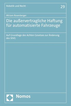 Die außervertragliche Haftung für automatisierte Fahrzeuge (eBook, PDF) - Rosenberger, Miriam