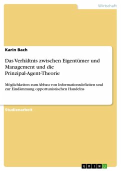 Das Verhältnis zwischen Eigentümer und Management und die Prinzipal-Agent-Theorie (eBook, PDF)