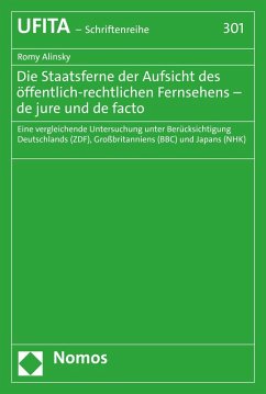 Die Staatsferne der Aufsicht des öffentlich-rechtlichen Fernsehens - de jure und de facto (eBook, PDF) - Alinsky, Romy