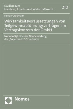 Wirksamkeitsvoraussetzungen von Teilgewinnabführungsverträgen im Vertragskonzern der GmbH (eBook, PDF) - Großmann, Florian