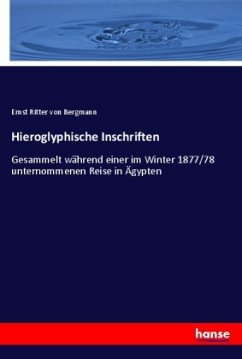 Hieroglyphische Inschriften - Bergmann, Ernst Ritter von