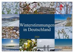 Winterstimmungen in Deutschland (Tischkalender 2024 DIN A5 quer), CALVENDO Monatskalender