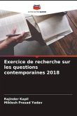 Exercice de recherche sur les questions contemporaines 2018