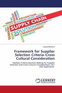 Framework for Supplier Selection Criteria¿Cross Cultural Consideration